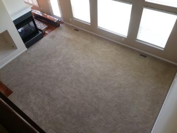 Great room carpet before installation
